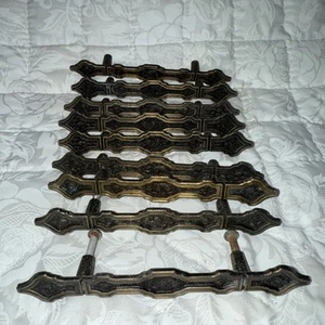 LOT 11 of Brass Black Metal Cabinet Drawer Handle Pulls Vintage Gothic - Picture 1 of 3