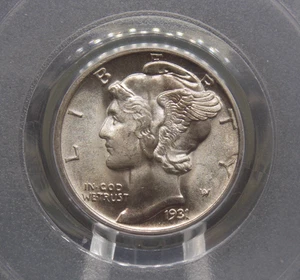 1931 "D" Mercury Dime 10c PCGS MS64 FB #877 *FULL BANDS* Unc BU ECC&C, Inc. - Picture 1 of 5
