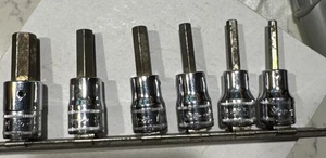 Juego de brocas hexagonales métricas Snap-On 6 piezas 3/8" / cabeza Allen 4,5,6,7,8,10 mm - Imagen 1 de 5