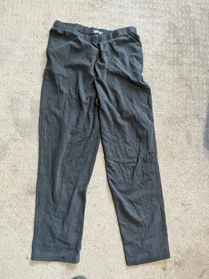 Lands End Wide Leg Yoga Pants Gray Elastic Waist Women's Size S (6-8) - Image 1 of 4