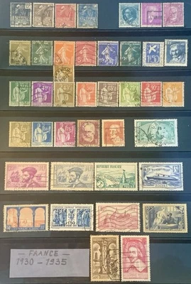 FRANCE 1930-1935 LOT USED STAMPS IN GREAT CONDITION & VALUE CV+++ - Image 1 of 3