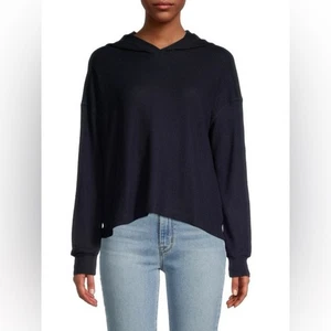 ATM 225 $ Anthony Thomas Melillo Waffelmuster Strick Hoodie marineblau Small - Bild 1 von 9