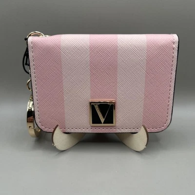 Victoria’s Secret Cartera Tarjeta Plegable Llavero Rayas Icónicas NUEVO CON ETIQUETA Foto 1 de 4