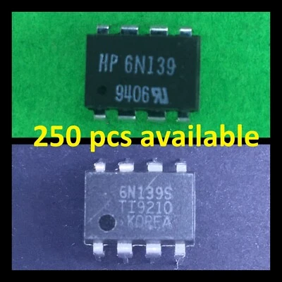 Optoacopladores 6N139 Hewlett Packard o Texas Instruments Darlington NOS DIP-8 Foto 1 de 4