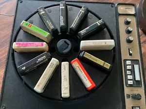 RARE WORKING QATRON 48 8 TRACK 12 TAPE CAROUSEL PLAYER CHANGER DUST COVER MANUAL - Picture 1 of 11