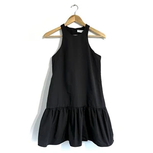 Amanda Uprichard Alejandro Dress Sz XS Black mini sleeveless Taffeta - Picture 1 of 9