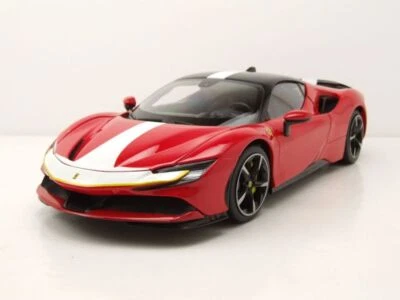 Ferrari SF90 Stradale Assetto Fiorano Coche a Escala Rojo 1:18 Bburago Firma - Imagen 1 de 4