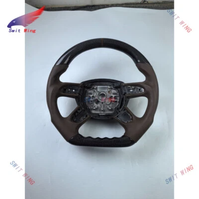 Cuadro de volante de fibra de carbono para Audi A6 A7 A8 Q7 2011-17 Foto 1 de 4