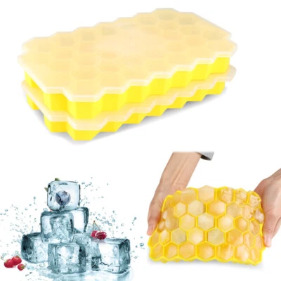 Large Silicone Ice Cube Ball Maker Tray Sphere Molds Bar Whiskey Cocktails - Image 1 of 4