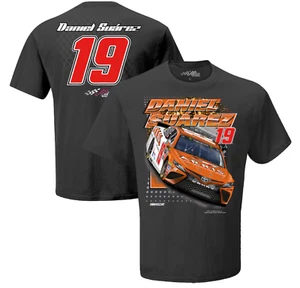 3X Daniel Suarez #19 NASCAR ARRIS Car Name & Number Graphic Racing Tee NOS NWT - Picture 1 of 8