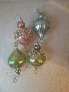 4er Set Burton Glas Christbaumschmuck Neu - Bild 1 von 5