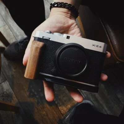 For Fujifilm XE4 Wood Hand Grip Quick Release L Plate Bracket Camera Accessories - image 1 of 4