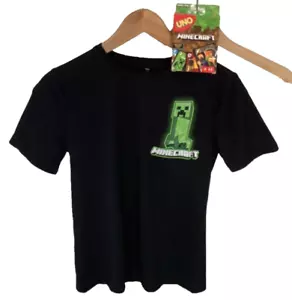 MINECRAFT - T-SHIRT SIZE 14 BOYS - BNWT bonus Minecraft UNO card game - Picture 1 of 4