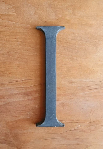 Vintage cast brass shop sign letter i ~ 6" great patina mid century retro (L32) Cover