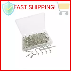120pcs Earring Hooks with Ball and Coil, Hypo Allergenic Plated Silver Ear Wires - Picture 1 of 2