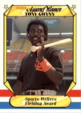 1987 Fleer Award Winners San Diego Padres Baseball Card #19 Tony Gwynn