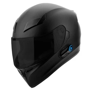 GDM GHOST HYPERSONIC Full Face Intercom Bluetooth Motorcycle Helmet Matte Black - Picture 1 of 15