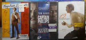 NEW - 3 SEALED DVDS - NAPOLEON DYMOMITE, CAPTAIN PHILLIPS, 12 YEARS A SLAVE - Picture 1 of 4