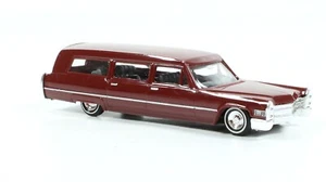H0 Busch 42901 Cadillac Station Wagon '70 rosso scuro confezione originale - Foto 1 di 3