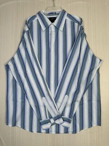 Herren Clairborne Gr. XL Langarm Button Down Hemd modern gestreift Baumwolle - Bild 1 von 12