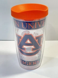 Auburn University Tigers Tervis Tumbler 16 oz War Eagle Orange w/ Lid Football - Picture 1 of 6