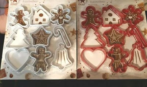 NUOVO! Confezione 9 Biscotti Natalizi Plastica Tagliabiscotti Pan di Zenzero Albero Casa Campanella - Foto 1 di 3
