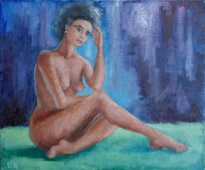 Female Nude Figure Original Oil Painting Naked Beauty 10x12 Hand Painted YSArt - Image 1 of 4