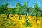 Vincent Van Gogh Olive Orchard Repro, Quality Hand Painted Oil Painting, 24x36in