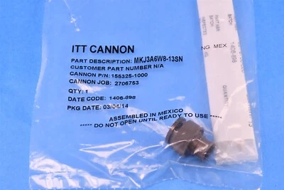 ITT Cannon Circular MIL Spec Connector 13 Position MKJ3 Series MKJ3A6W8-13SN - Image 1 of 2