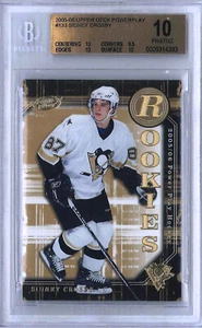 2005-06 UPPER DECK POWER PLAY SIDNEY CROSBY RC BGS 10 INCONTAMINATA ROOKIE CARD POP 9 - Foto 1 di 1
