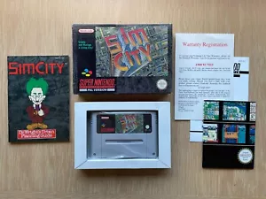 Sim City - Brand New and Near Mint Condit. Super Nintendo SNES PAL Complete CIB - Picture 1 of 9