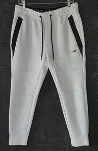 Size M American Eagle Joggers Sweatpants Gray Fleece Zip Pockets Drawstring - Picture 1 of 8