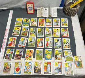 Tarjetas de tarot adivinatorias Whitman Old Gypsy 1940 de colección 36 baraja + caja papeles - Imagen 1 de 14