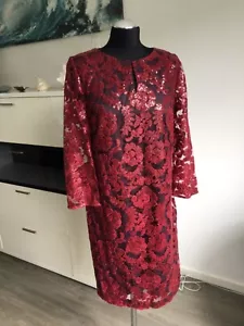Barbara Schwarzer Couture Spitzenkleid rote Spitze Etuikleid neu 40 🌹🌹🌹🌹🌹 - Bild 1 von 9