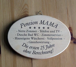 Holzschild mit Spruch ,oval - Bild 1 von 1