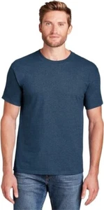 Mens Hanes Beefy-T T-Shirt Heather Blue Cotton Tee Shirt 5180 Size Medium M NWT - Picture 1 of 3