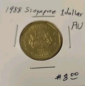 SINGAPORE 🇸🇬 ONE (1) DOLLAR COIN 1988 - Picture 1 of 2