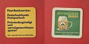 Ayinger Bier Post-Bankservice Brauerei Bierdeckel Coaster Beermat - Picture 1 of 1