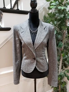 French Connection Women's Gray Single Breasted Two Button Blazer Jacket Size 10 - Picture 1 of 12
