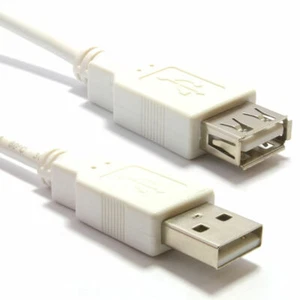 50cm USB 2.0 High Speed Kabel Verlängerungskabel A Stecker Auf Buchse Weiß 0.5m - Bild 1 von 4