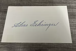 Charlie Gehringer SIGNED Autographed 3x5 Index Card - Picture 1 of 1