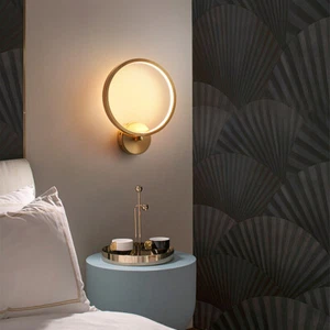 Hallway Copper Wall Sconce LED Wall Light Stair Wall Lighting Bedroom Wall Lamp - Picture 1 of 6