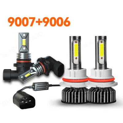 9007 LED Headlight + Fog Light Bulbs for Ford F-250/350/450 Super Duty 1997-2004 - Image 1 of 4
