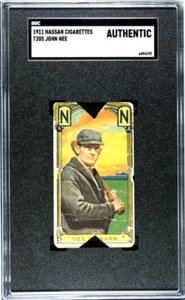 1911 T205 JOHN NEE NNO A GOLD BORDER HASSAN SGC A BASEBALL NEWARK INDIANS - Picture 1 of 2