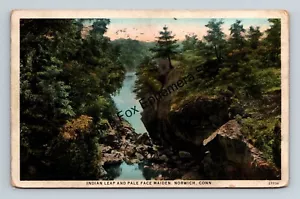 Postal Indian Leap and Pale Face Maiden Norwich Connecticut - Imagen 1 de 2