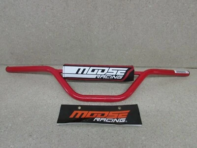 MOOSE RED MINI HANDLEBARS Honda CR80 CR85 CRF100 CRF110 CRF125 XR80 XR100 CR CRF - Image 1 of 2