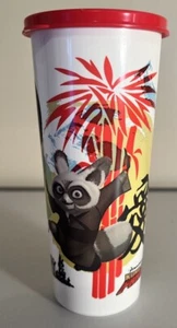 Tupperware Disney KUNG FU PANDA 16 Unzen Becher Tasse + Flachverschluss Deckel NEU - Bild 1 von 4