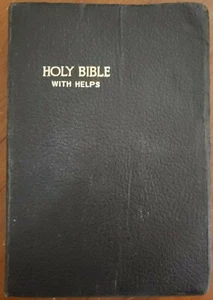 Holy Bible with Helps RSV Nelson - black faux leather 1952 - Picture 1 of 12