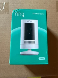 Ring Outdoor Cam (Stick Up Cam)| Battery Operated | White - Picture 1 of 4