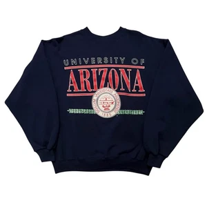 Vintage 80s 90s University of Arizona Sweatshirt Mens Size XL Crewneck Blue - Picture 1 of 4